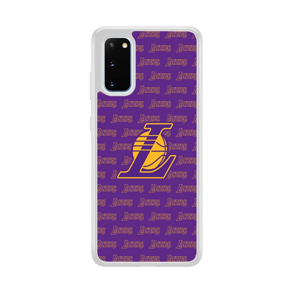 LA Lakers Neat Pattern Samsung Galaxy S20 Case-Oxvistore