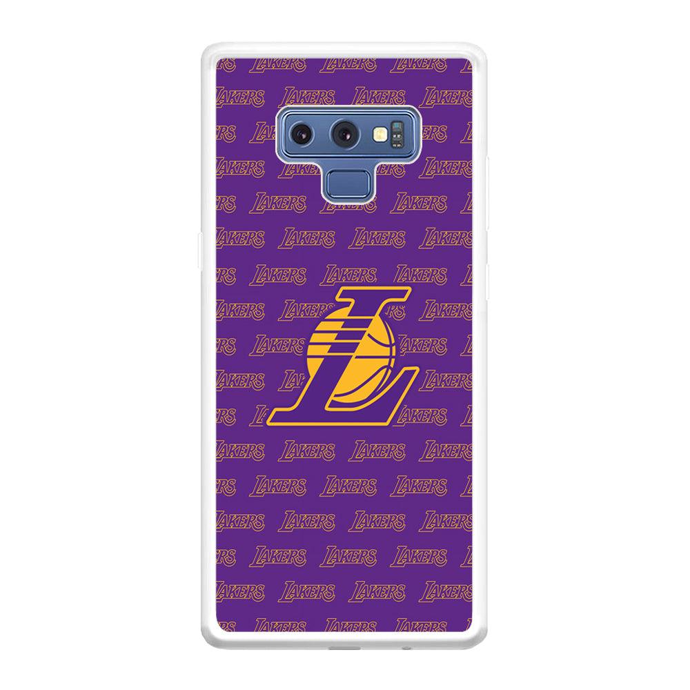 LA Lakers Neat Pattern Samsung Galaxy Note 9 Case-Oxvistore