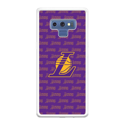 LA Lakers Neat Pattern Samsung Galaxy Note 9 Case-Oxvistore