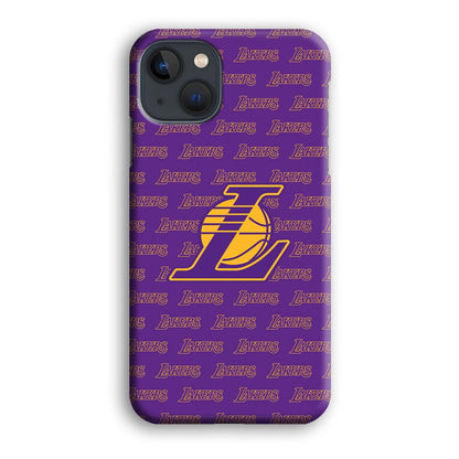 LA Lakers Neat Pattern iPhone 13 Case-Oxvistore