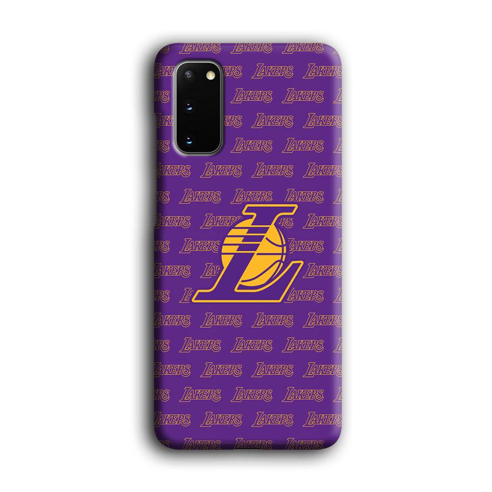 LA Lakers Neat Pattern Samsung Galaxy S20 Case-Oxvistore