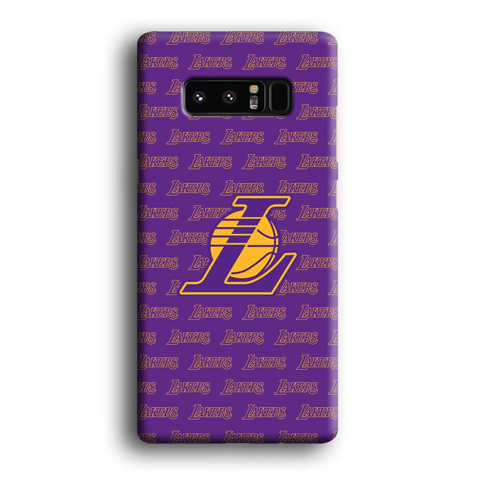 LA Lakers Neat Pattern Samsung Galaxy Note 8 Case-Oxvistore