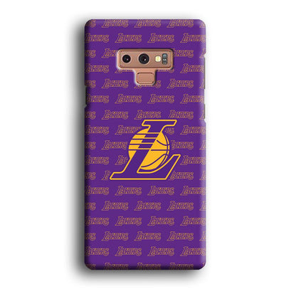 LA Lakers Neat Pattern Samsung Galaxy Note 9 Case-Oxvistore