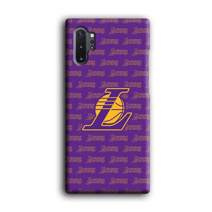 LA Lakers Neat Pattern Samsung Galaxy Note 10 Plus Case-Oxvistore