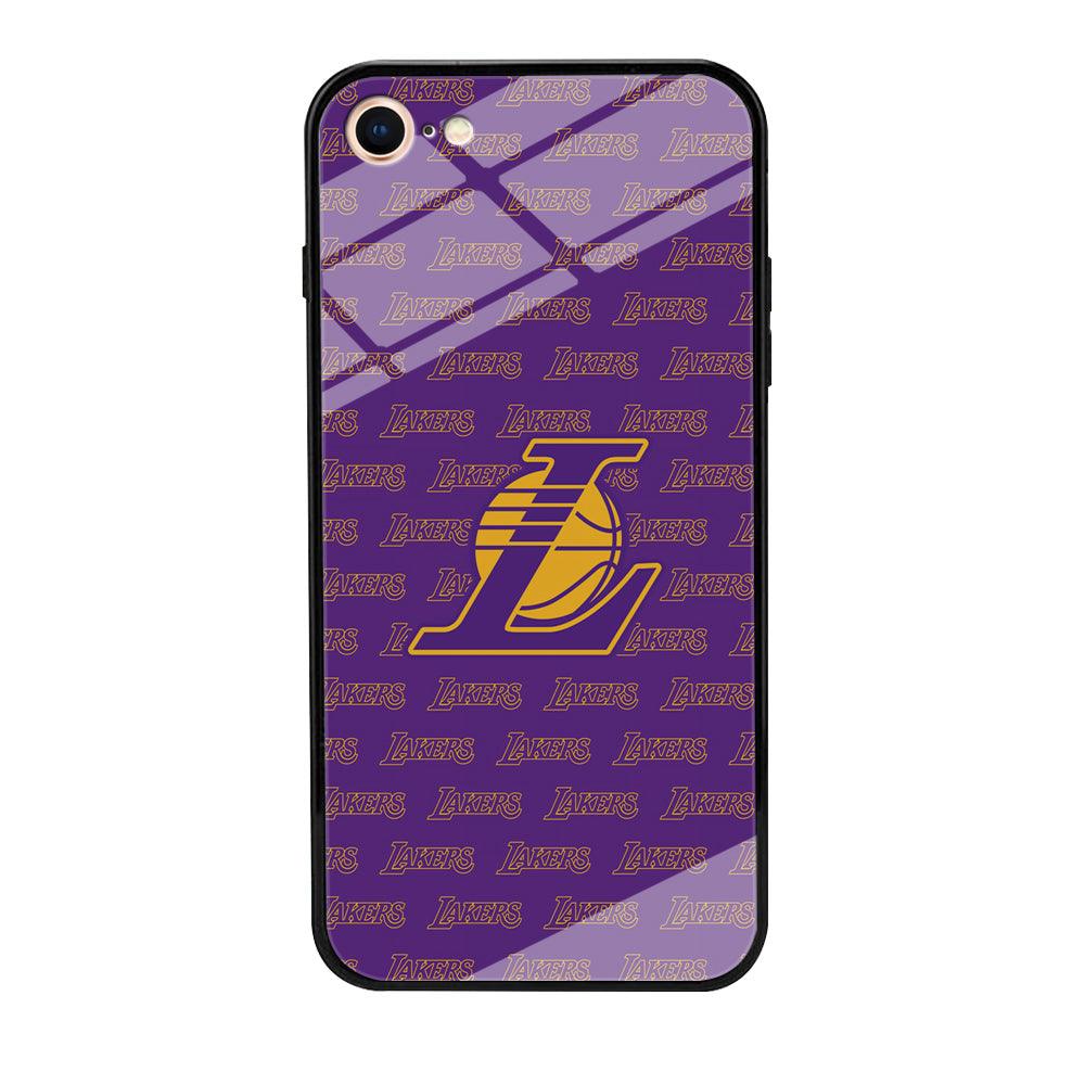 LA Lakers Neat Pattern iPhone 8 Case-Oxvistore