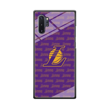 LA Lakers Neat Pattern Samsung Galaxy Note 10 Plus Case-Oxvistore