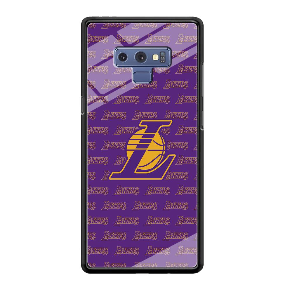 LA Lakers Neat Pattern Samsung Galaxy Note 9 Case-Oxvistore