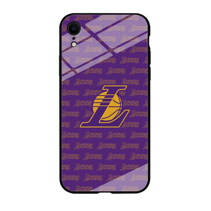 LA Lakers Neat Pattern iPhone XR Case-Oxvistore