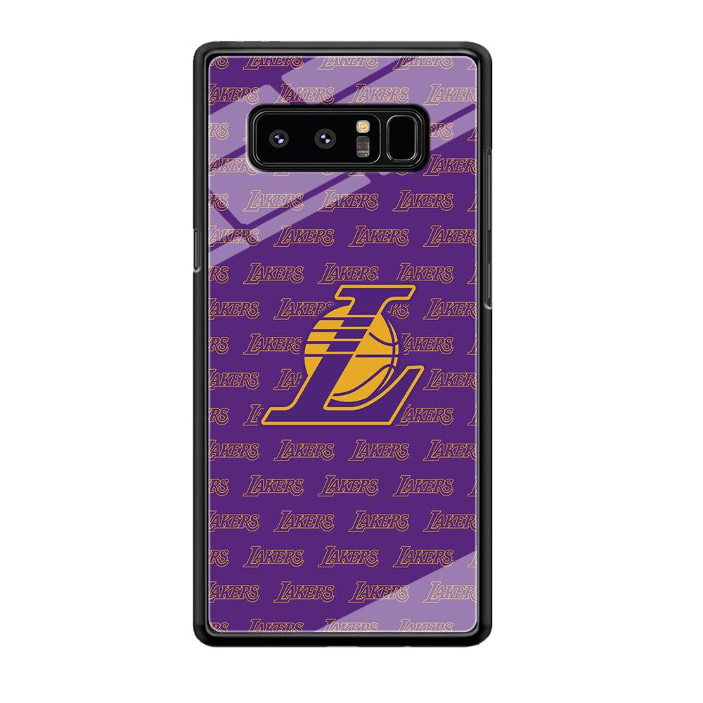 LA Lakers Neat Pattern Samsung Galaxy Note 8 Case-Oxvistore