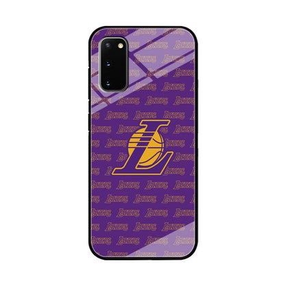 LA Lakers Neat Pattern Samsung Galaxy S20 Case-Oxvistore