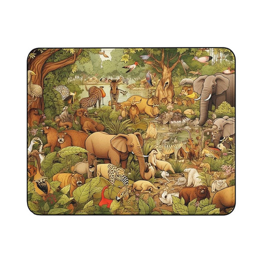 Large Jungle With Animals Mouse Pads-18x21 CM-Oxvistore