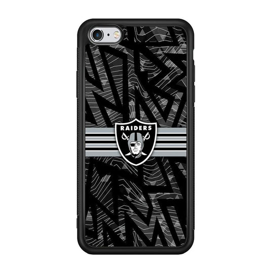 Las Vegas Raiders Raiders Black Shape Contour iPhone 6 Plus | 6s Plus Case-Rubber Black (2D Case)-Oxvistore