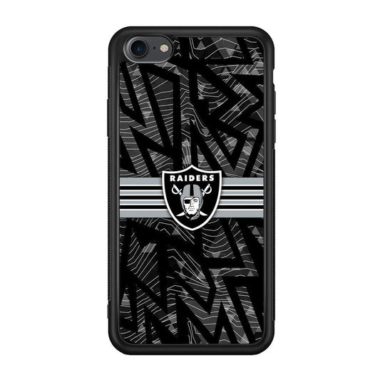 Las Vegas Raiders Raiders Black Shape Contour iPhone 7 Case-Rubber Black (2D Case)-Oxvistore