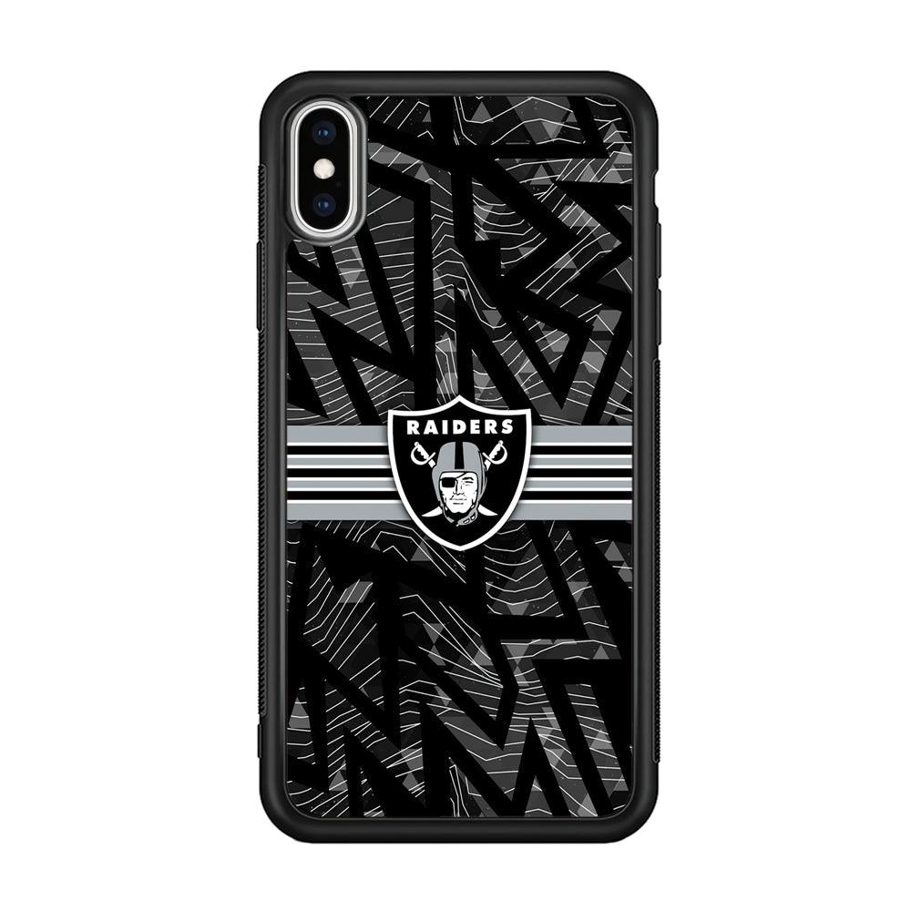 Las Vegas Raiders Raiders Black Shape Contour iPhone X Case-Oxvistore