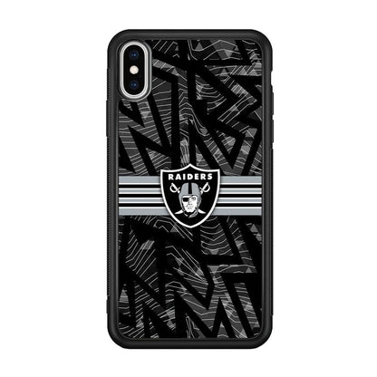 Las Vegas Raiders Raiders Black Shape Contour iPhone X Case-Oxvistore