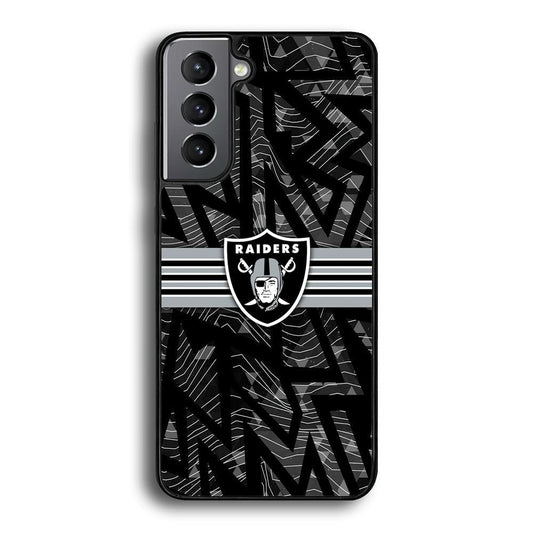 Las Vegas Raiders Raiders Black Shape Contour Samsung Galaxy S21 Case-Rubber Black (2D Case)-Oxvistore