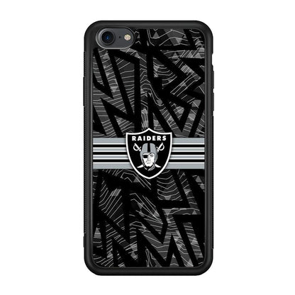 Las Vegas Raiders Raiders Black Shape Contour iPhone 8 Case-Oxvistore