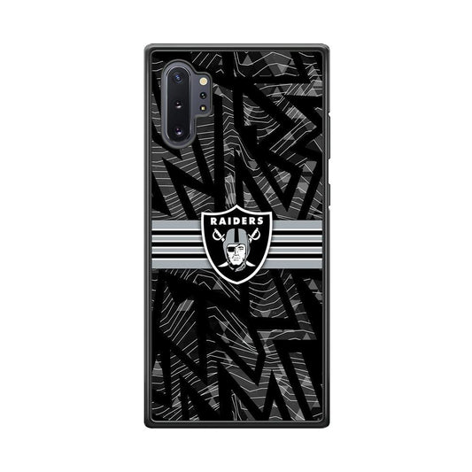 Las Vegas Raiders Raiders Black Shape Contour Samsung Galaxy Note 10 Plus Case-Oxvistore