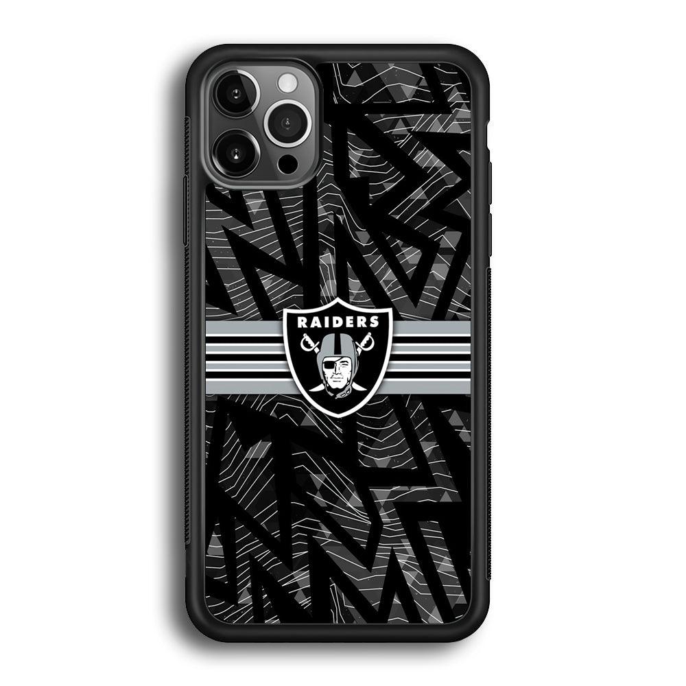 Las Vegas Raiders Raiders Black Shape Contour iPhone 12 Pro Max Case-Oxvistore