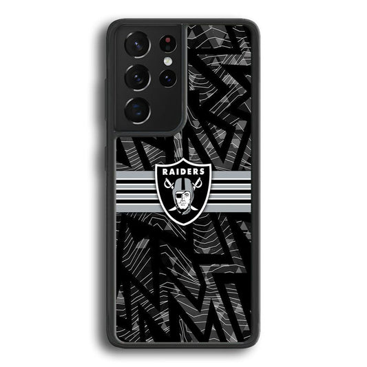 Las Vegas Raiders Raiders Black Shape Contour Samsung Galaxy S23 Ultra Case-Rubber Black (2D Case)-Oxvistore