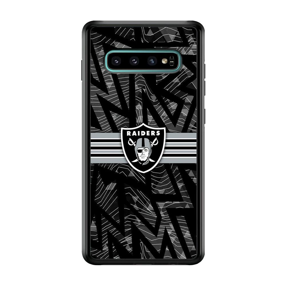 Las Vegas Raiders Raiders Black Shape Contour Samsung Galaxy S10 Plus Case-Oxvistore