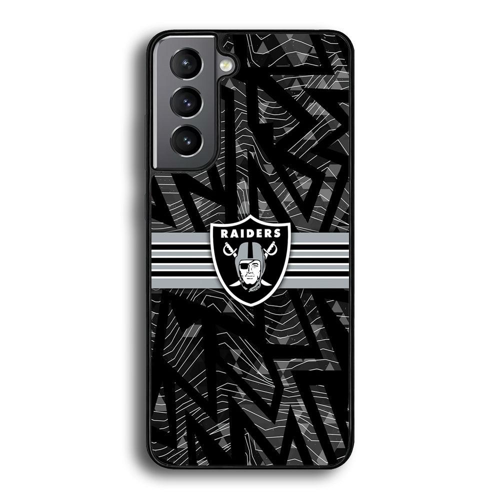 Las Vegas Raiders Raiders Black Shape Contour Samsung Galaxy S24 Case-Rubber Black (2D Case)-Oxvistore