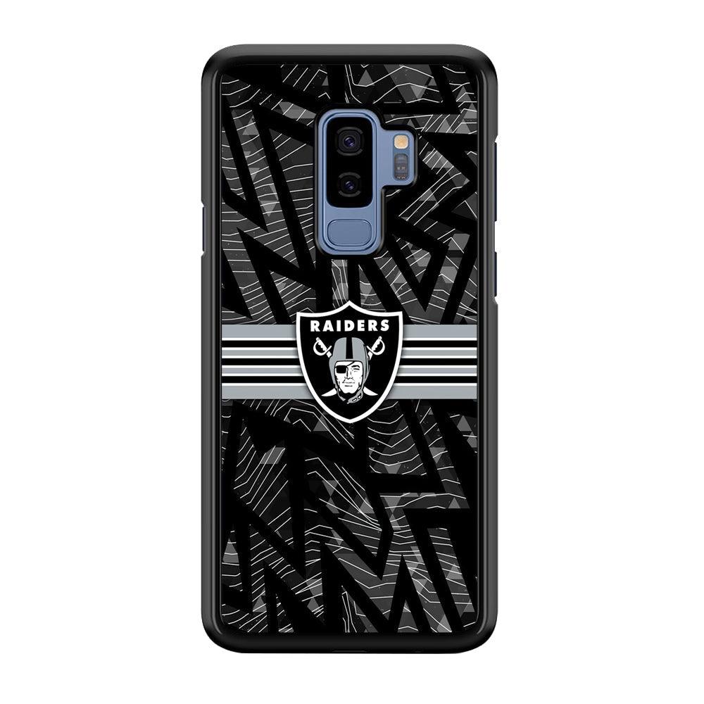 Las Vegas Raiders Raiders Black Shape Contour Samsung Galaxy S9 Plus Case-Rubber Black (2D Case)-Oxvistore