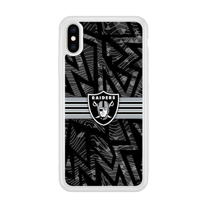 Las Vegas Raiders Raiders Black Shape Contour iPhone X Case-Oxvistore