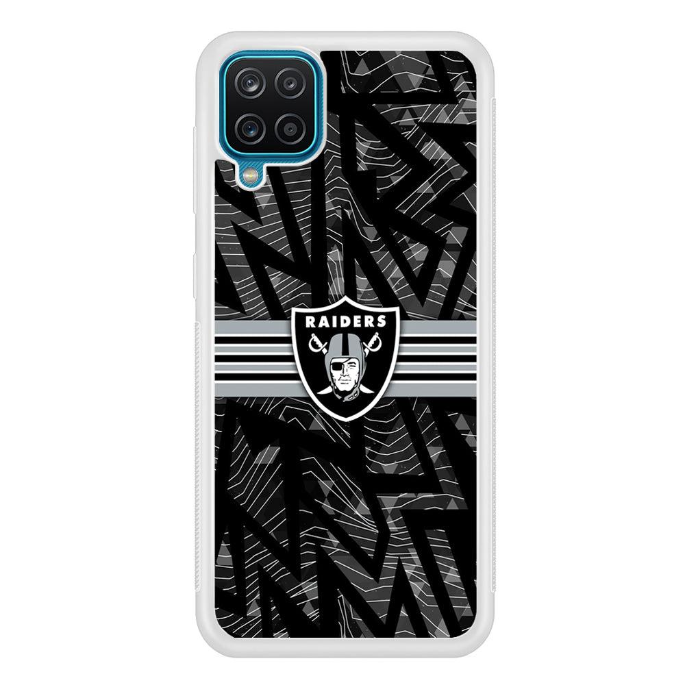 Las Vegas Raiders Raiders Black Shape Contour Samsung Galaxy A12 Case-Oxvistore