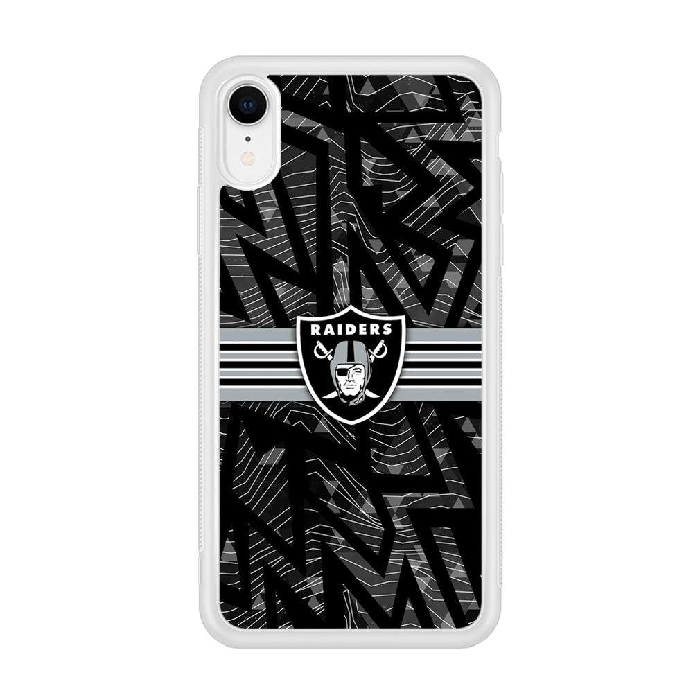 Las Vegas Raiders Raiders Black Shape Contour iPhone XR Case-Oxvistore