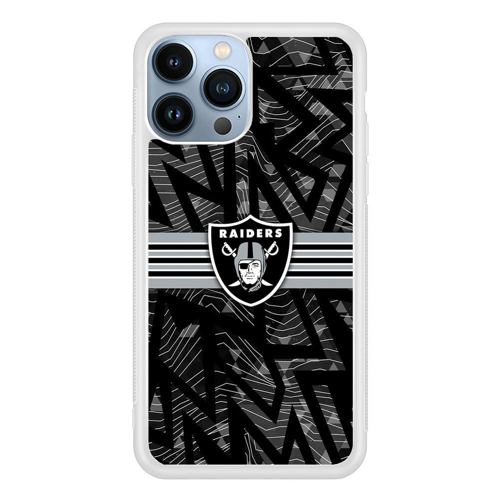 Las Vegas Raiders Raiders Black Shape Contour iPhone 14 Pro Max Case-Oxvistore