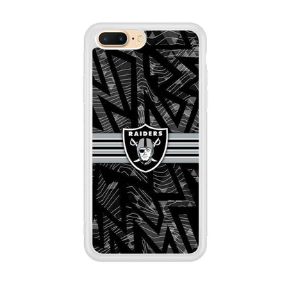 Las Vegas Raiders Raiders Black Shape Contour iPhone 8 Plus Case-Oxvistore