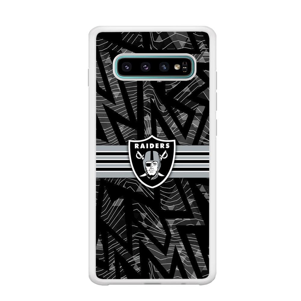 Las Vegas Raiders Raiders Black Shape Contour Samsung Galaxy S10 Plus Case-Oxvistore