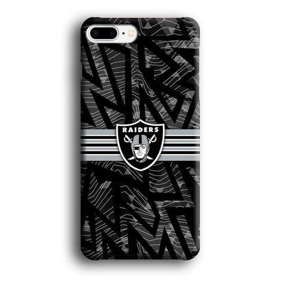 Las Vegas Raiders Raiders Black Shape Contour iPhone 8 Plus Case-Oxvistore