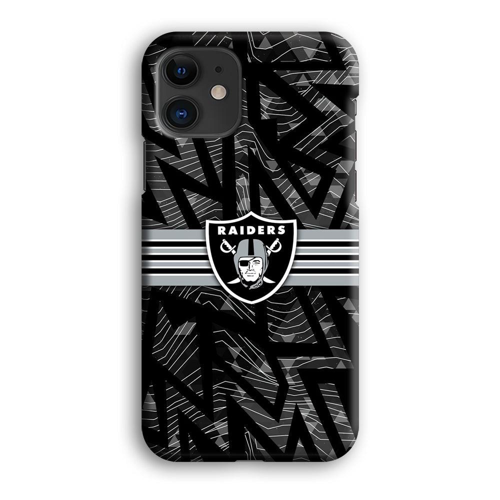 Las Vegas Raiders Raiders Black Shape Contour iPhone 12 Case-Oxvistore