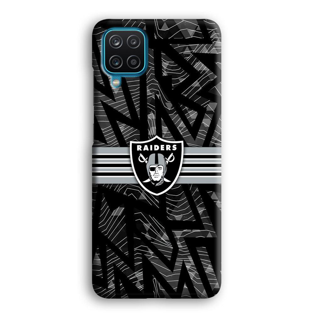 Las Vegas Raiders Raiders Black Shape Contour Samsung Galaxy A12 Case-Oxvistore