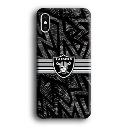 Las Vegas Raiders Raiders Black Shape Contour iPhone X Case-Oxvistore