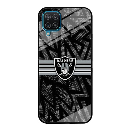 Las Vegas Raiders Raiders Black Shape Contour Samsung Galaxy A12 Case-Oxvistore