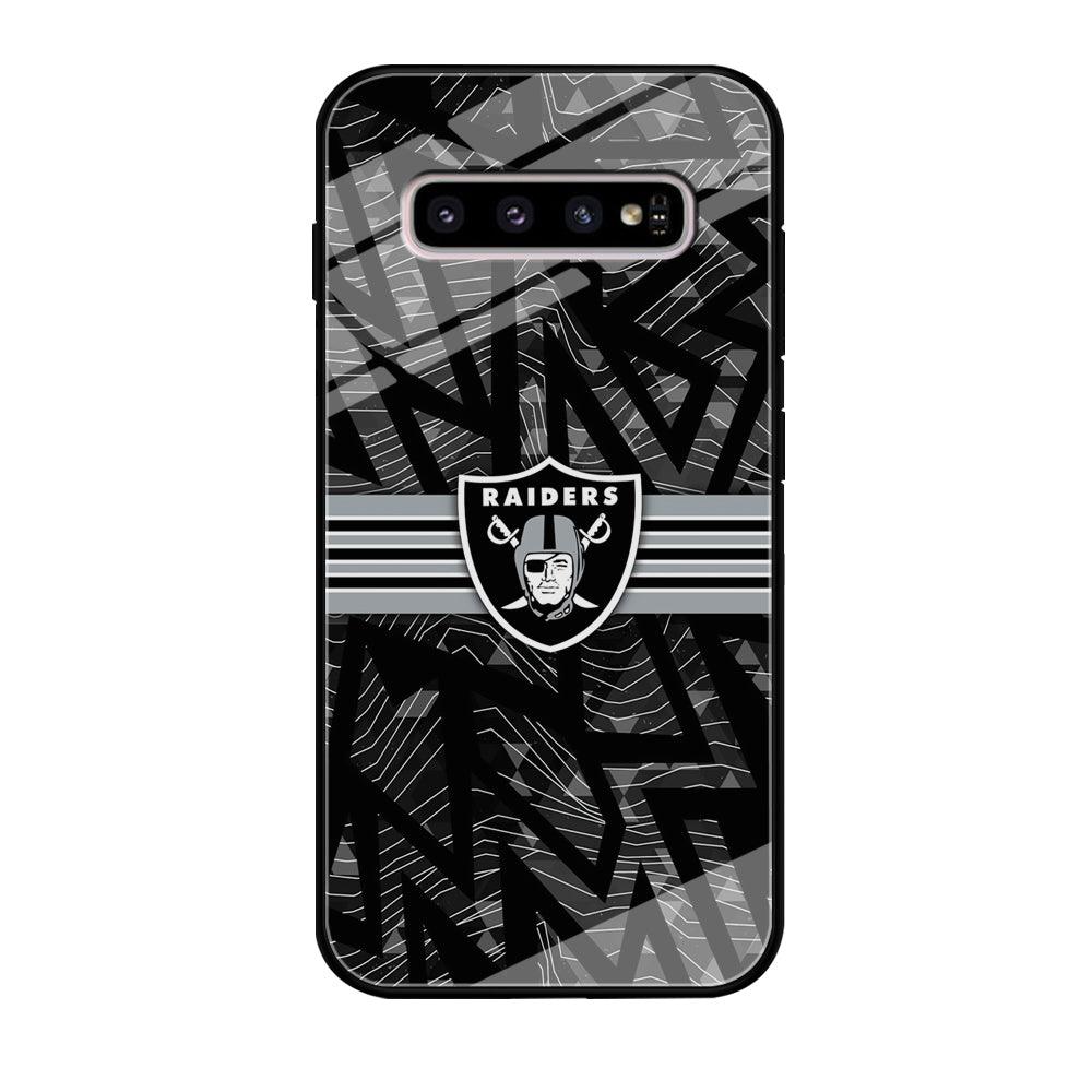 Las Vegas Raiders Raiders Black Shape Contour Samsung Galaxy S10 Plus Case-Oxvistore