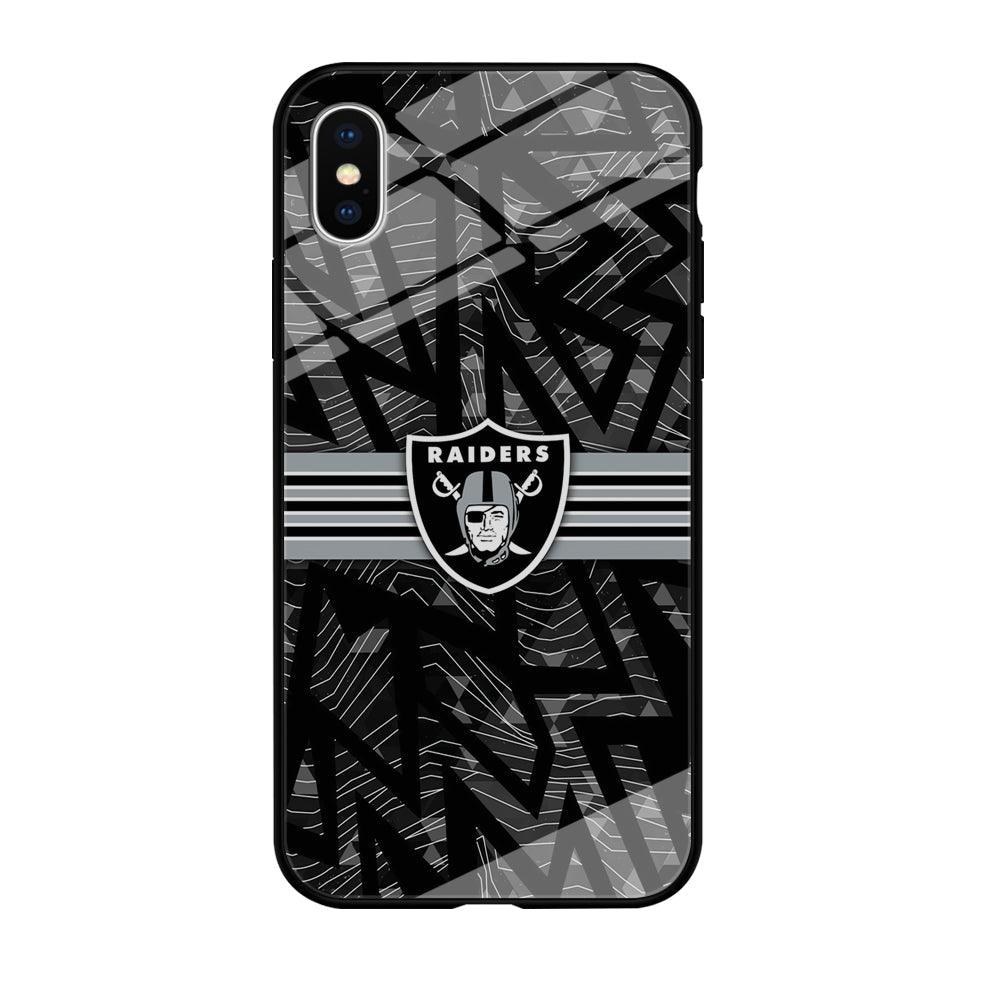 Las Vegas Raiders Raiders Black Shape Contour iPhone X Case-Oxvistore