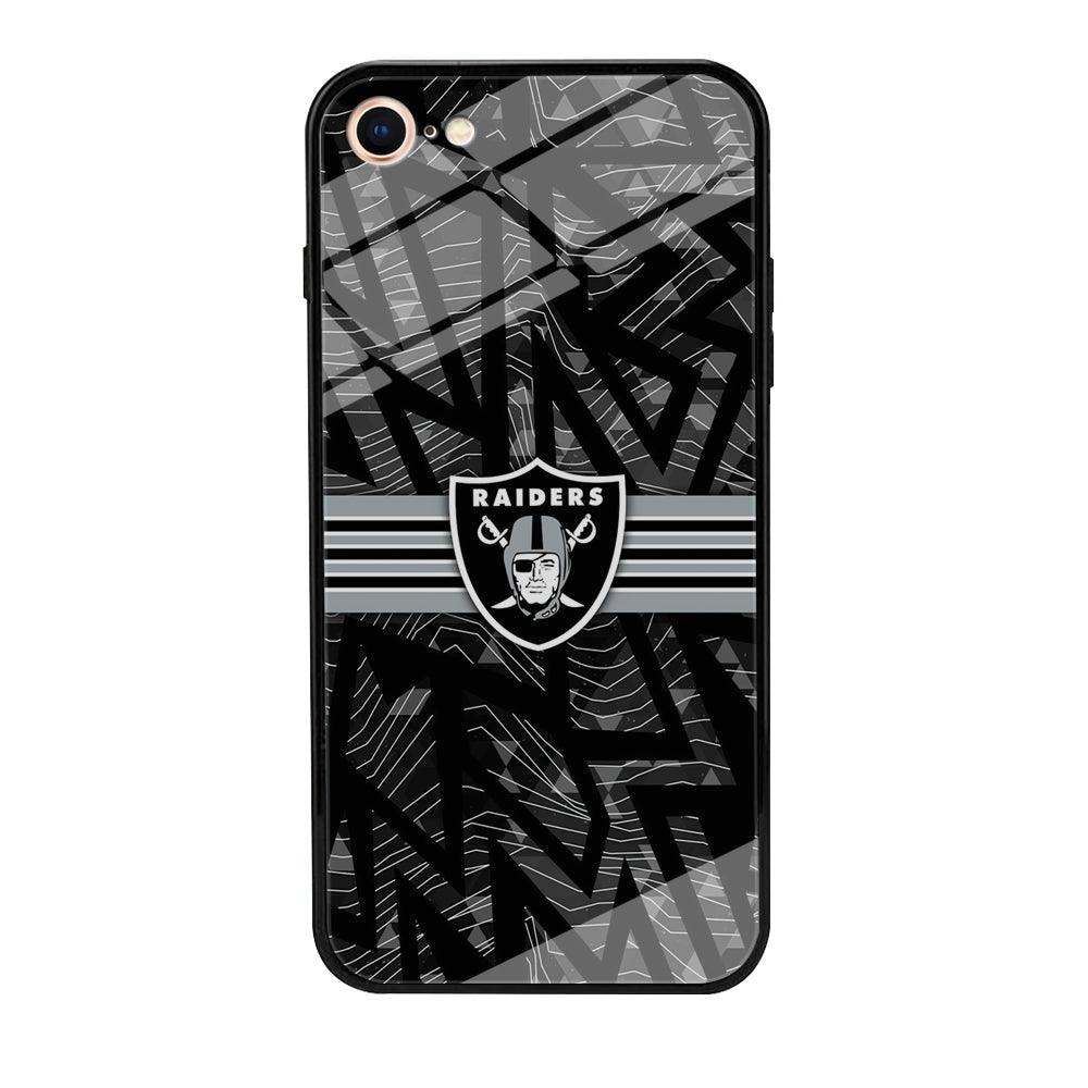 Las Vegas Raiders Raiders Black Shape Contour iPhone 8 Case-Oxvistore