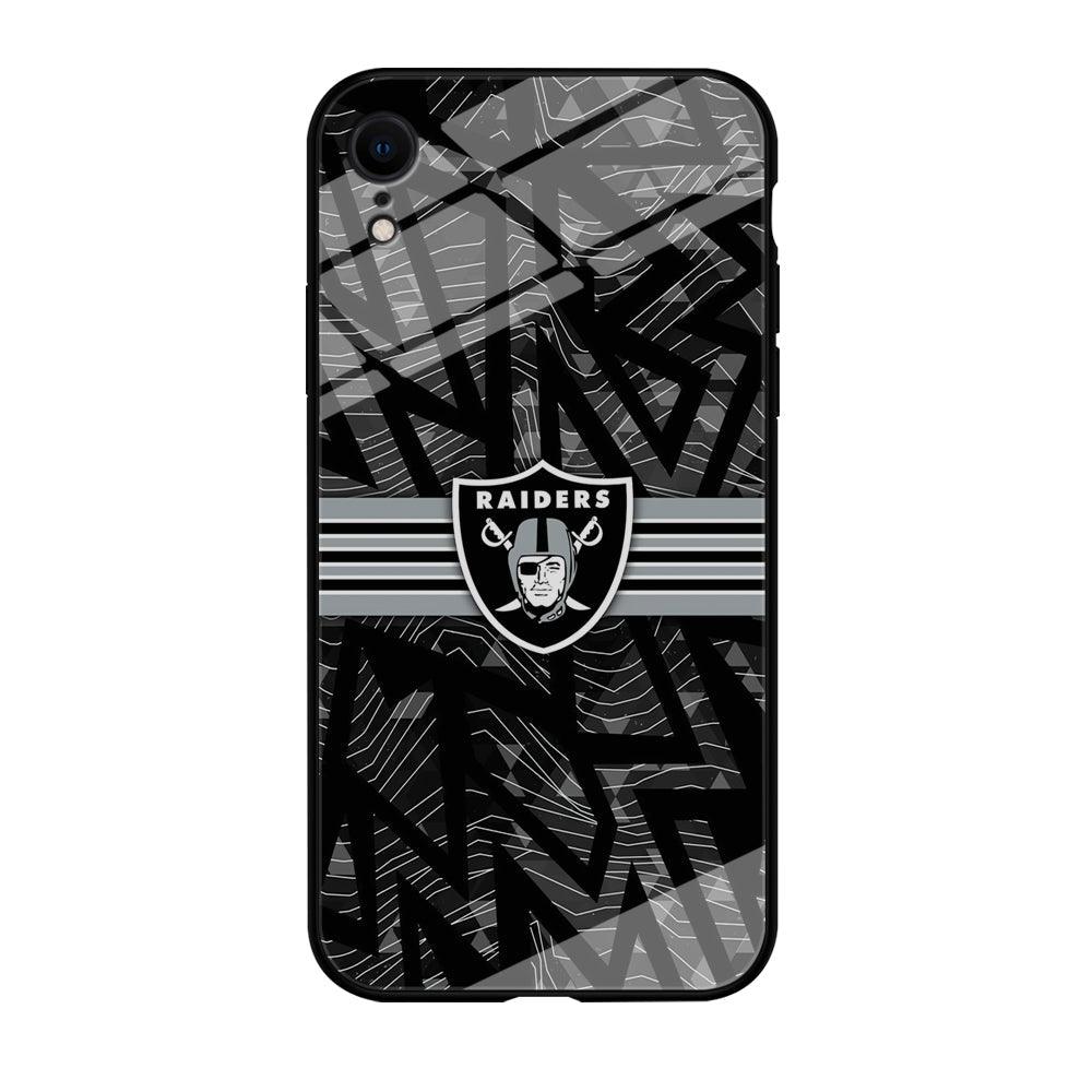 Las Vegas Raiders Raiders Black Shape Contour iPhone XR Case-Oxvistore