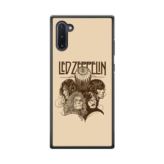 Led Zeppelin Face Art Poster Samsung Galaxy Note 10 Case-Rubber Black (2D Case)-Oxvistore