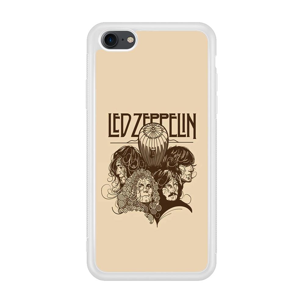 Led Zeppelin Face Art Poster iPhone 8 Case-Oxvistore