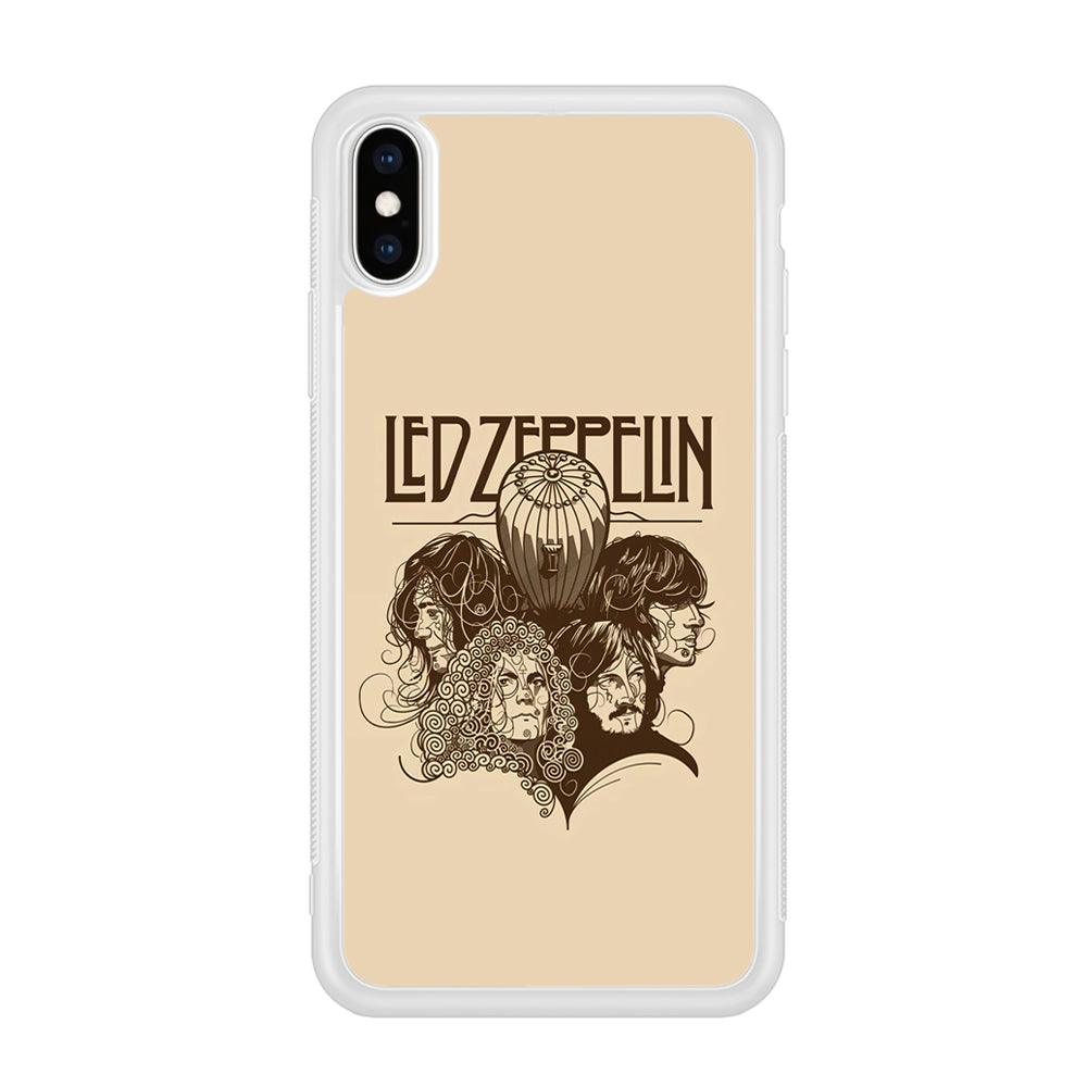 Led Zeppelin Face Art Poster iPhone X Case-Oxvistore