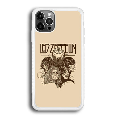 Led Zeppelin Face Art Poster iPhone 12 Pro Case-Oxvistore