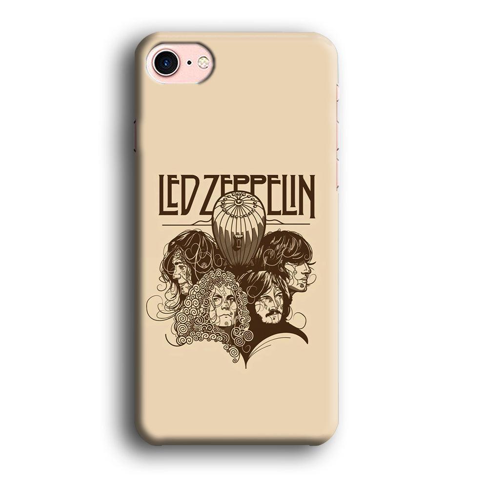 Led Zeppelin Face Art Poster iPhone 8 Case-Oxvistore