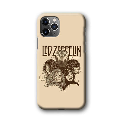 Led Zeppelin Face Art Poster iPhone 11 Pro Case-Oxvistore