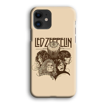 Led Zeppelin Face Art Poster iPhone 12 Case-Oxvistore