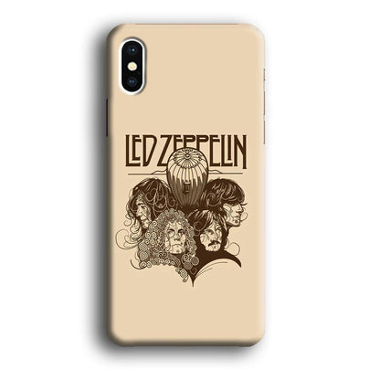 Led Zeppelin Face Art Poster iPhone X Case-Oxvistore